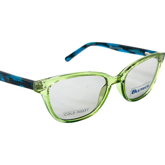 Blutech Mercedes Bends Kids Blue Block Eyeglass Frames Teal - Picture 4 of 4